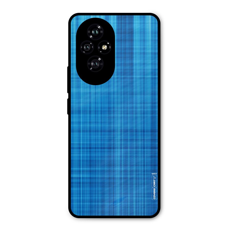 Stripe Blue Abstract Metal Back Case for Honor 200