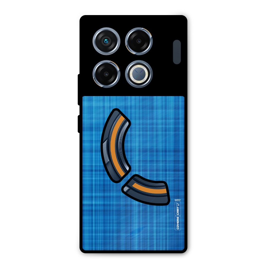 Stripe Blue Abstract Metal Back Case for Infinix GT 20 Pro
