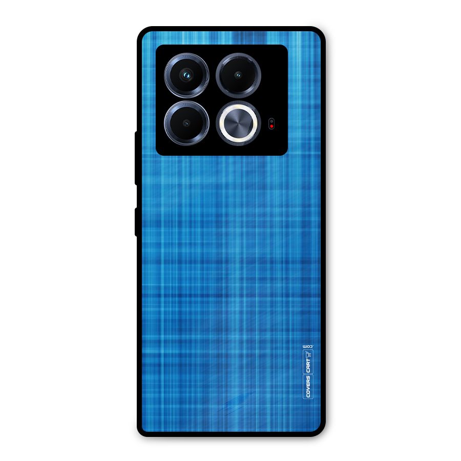 Stripe Blue Abstract Metal Back Case for Infinix Note 40 5G