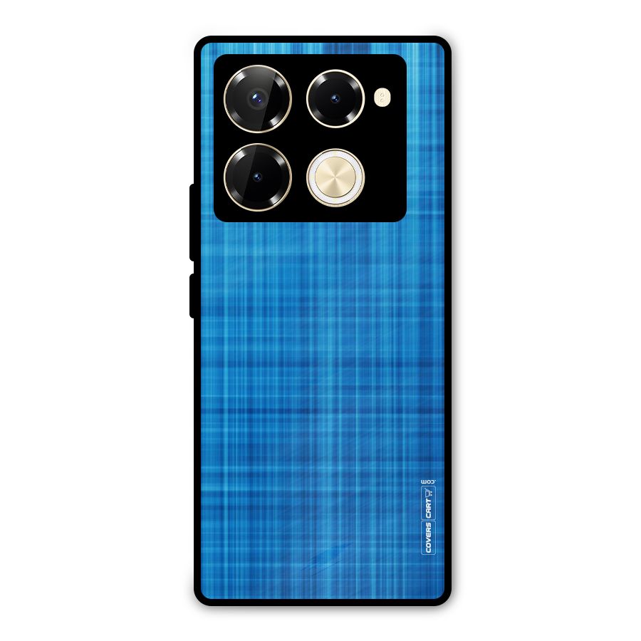 Stripe Blue Abstract Metal Back Case for Infinix Note 40 Pro Plus