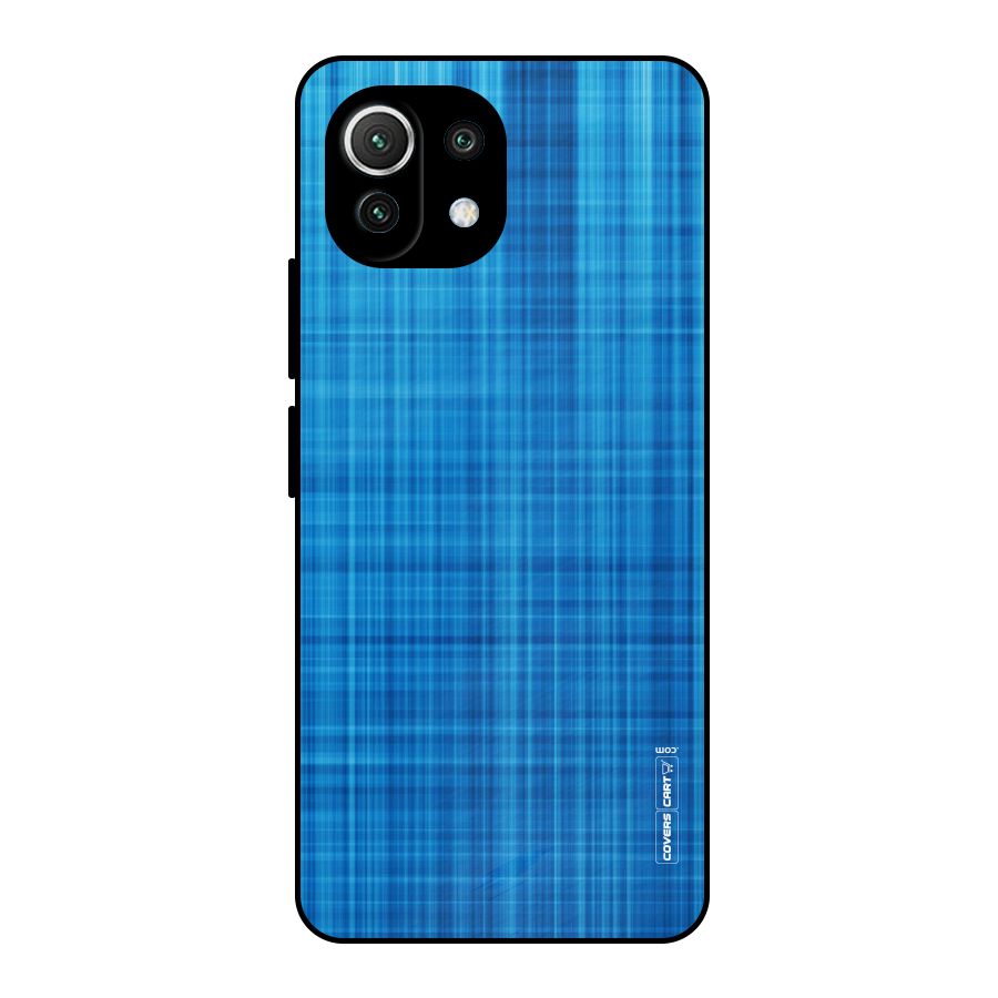 Stripe Blue Abstract Metal Back Case for Mi 11 Lite