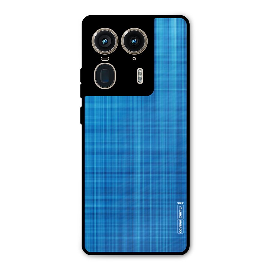 Stripe Blue Abstract Metal Back Case for Motorola Edge 50 Ultra