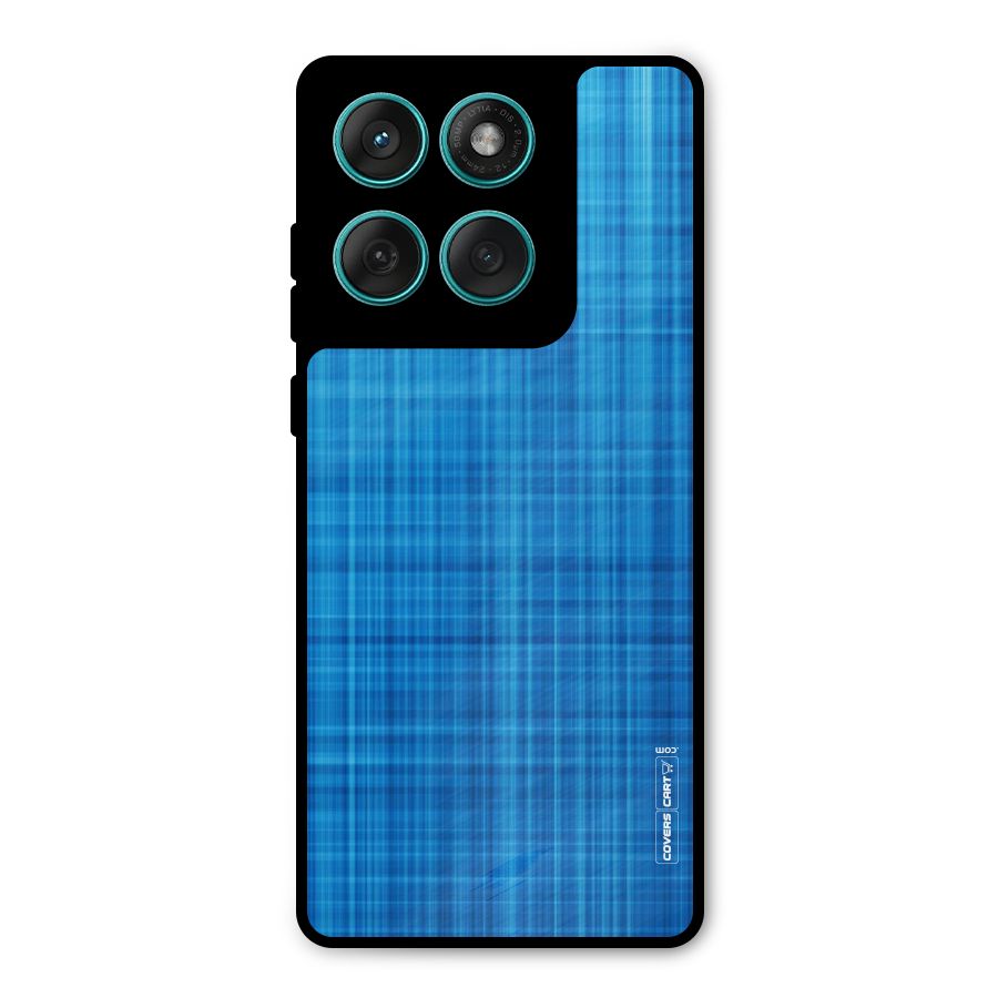 Stripe Blue Abstract Metal Back Case for Motorola Edge 60 Fusion