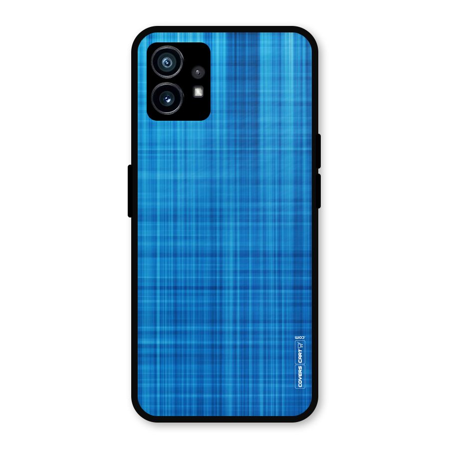 Stripe Blue Abstract Metal Back Case for Nothing Phone 1