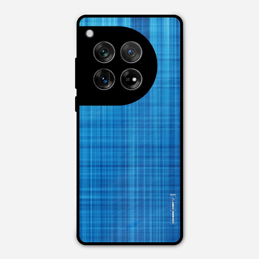Stripe Blue Abstract Metal Back Case for OnePlus 12