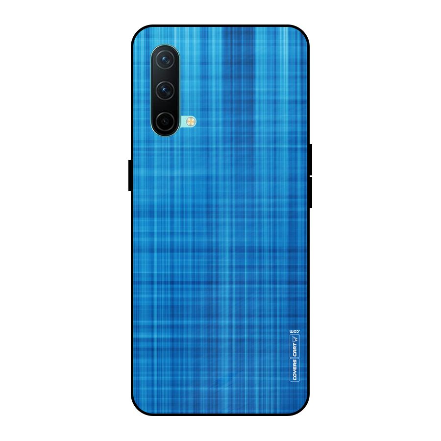 Stripe Blue Abstract Metal Back Case for OnePlus Nord CE 5G