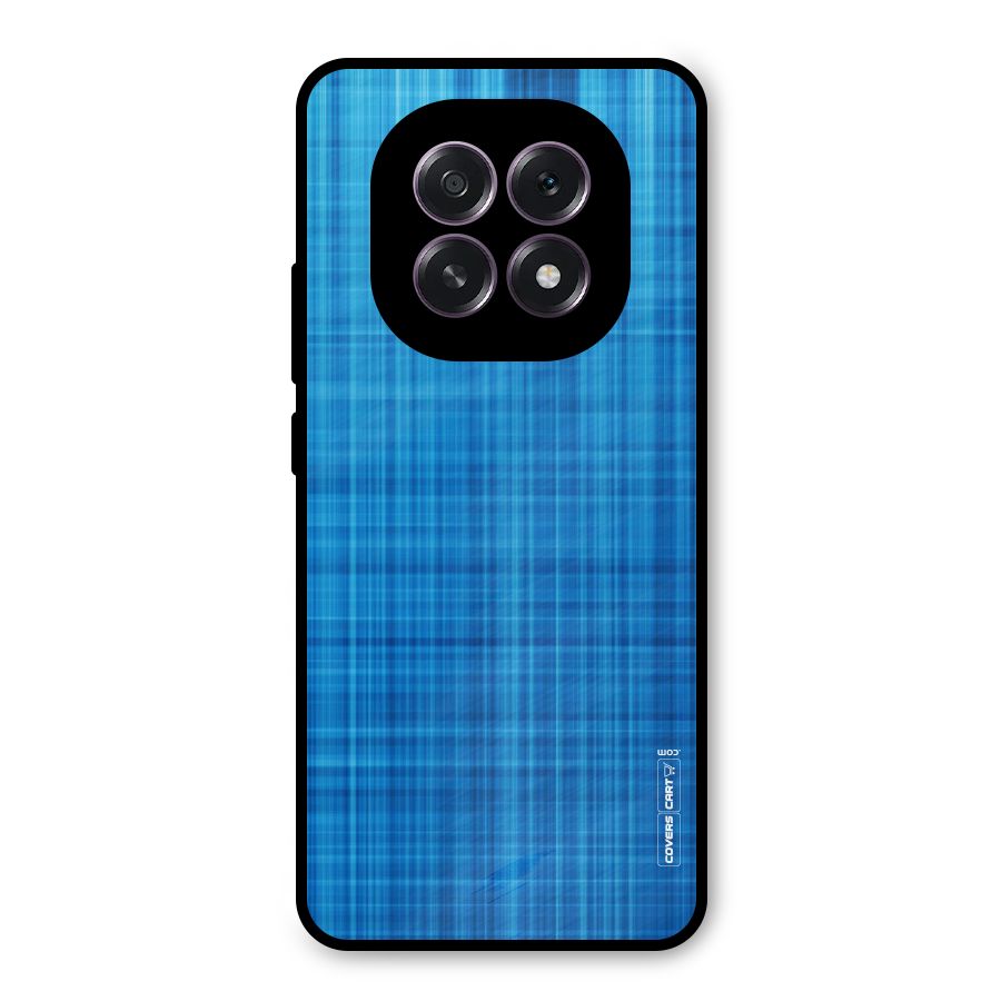 Stripe Blue Abstract Metal Back Case for Oppo F29