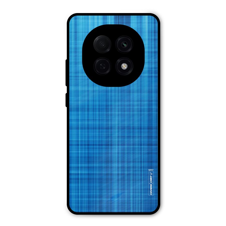 Stripe Blue Abstract Metal Back Case for Oppo F29 Pro