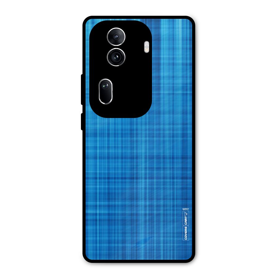 Stripe Blue Abstract Metal Back Case for Oppo Reno11 Pro 5G
