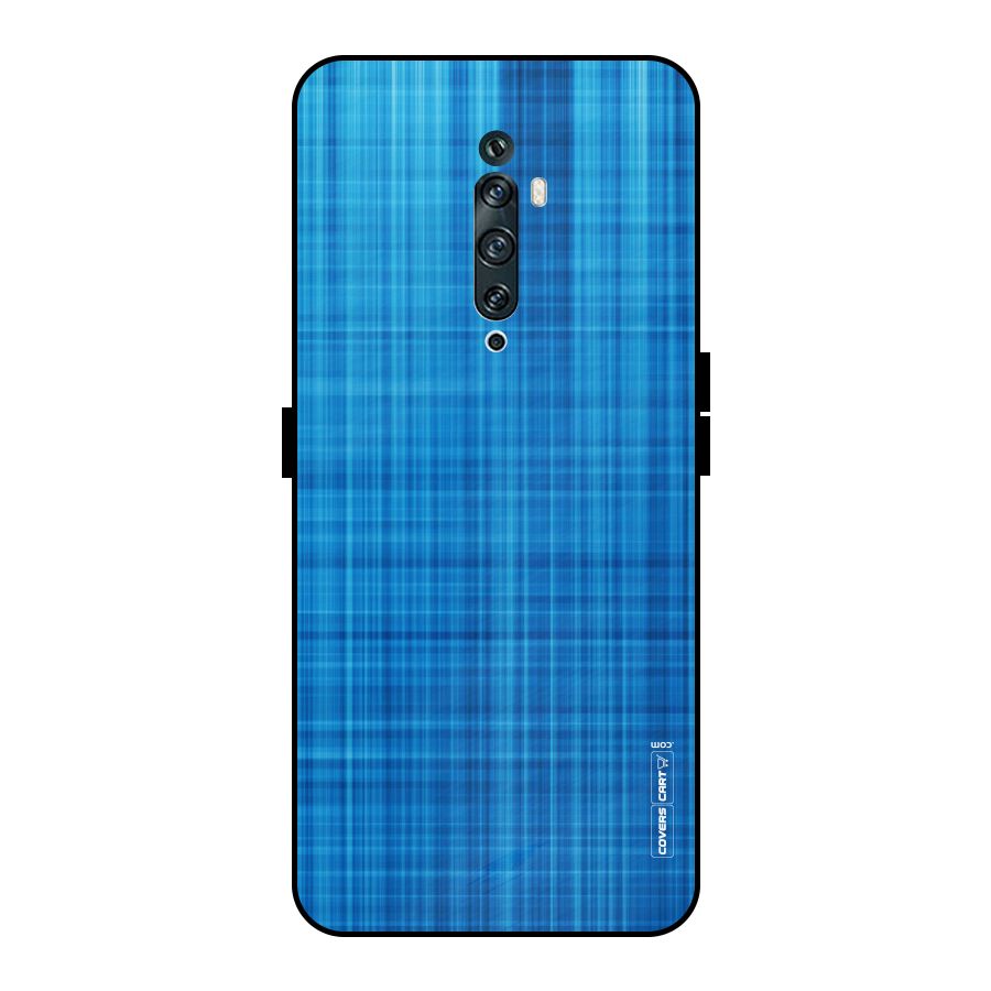 Stripe Blue Abstract Metal Back Case for Oppo Reno2 Z