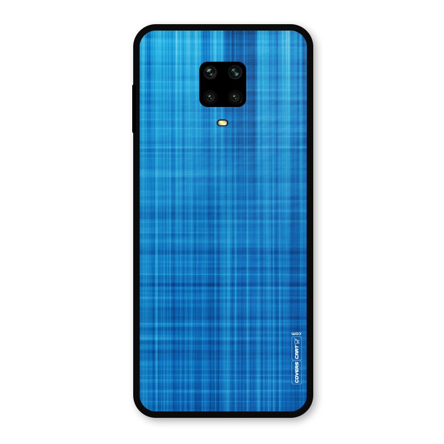 Stripe Blue Abstract Metal Back Case for Poco M2 Pro