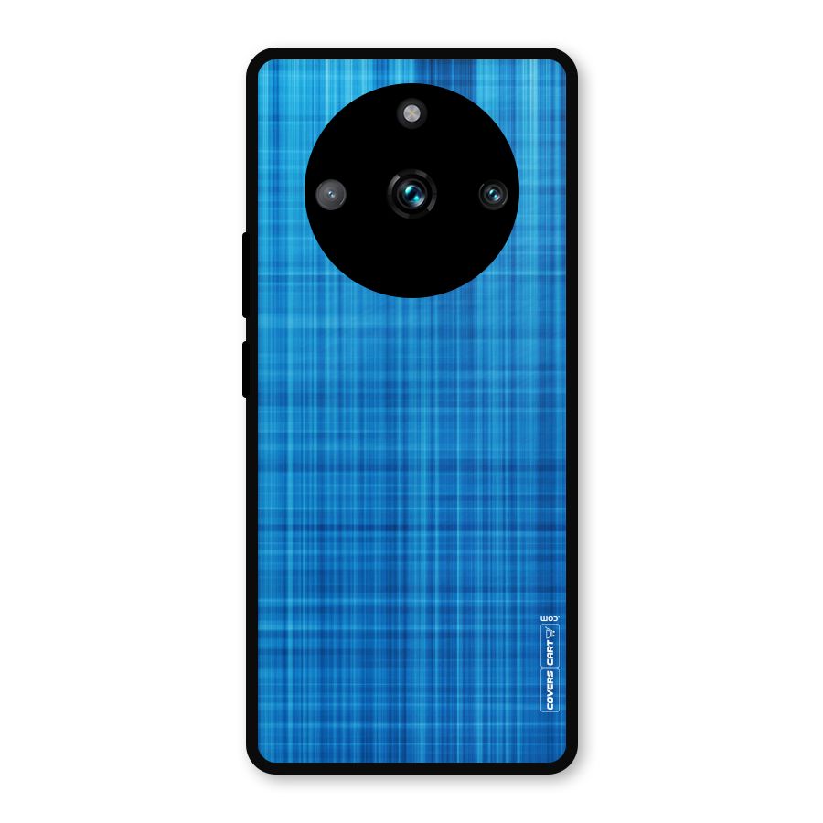 Stripe Blue Abstract Metal Back Case for Realme 11 Pro Plus