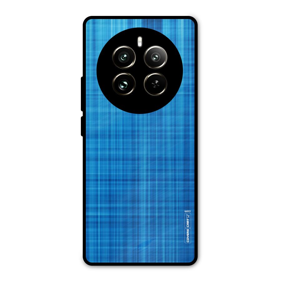 Stripe Blue Abstract Metal Back Case for Realme 12 Pro