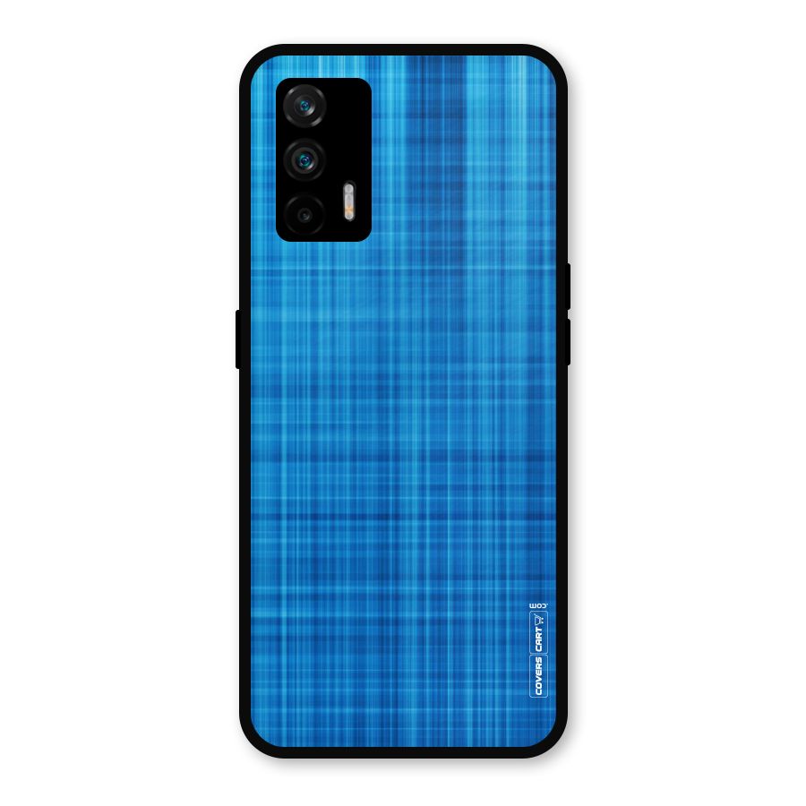Stripe Blue Abstract Metal Back Case for Realme GT 5G