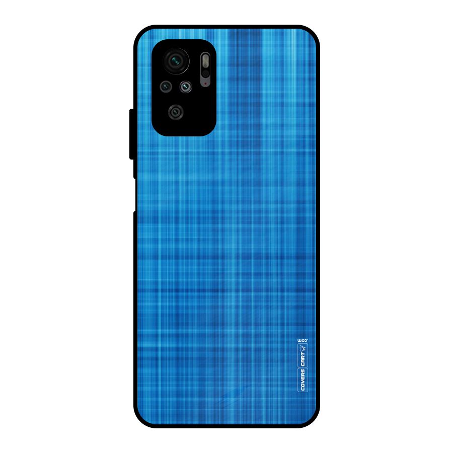 Stripe Blue Abstract Metal Back Case for Redmi Note 10S