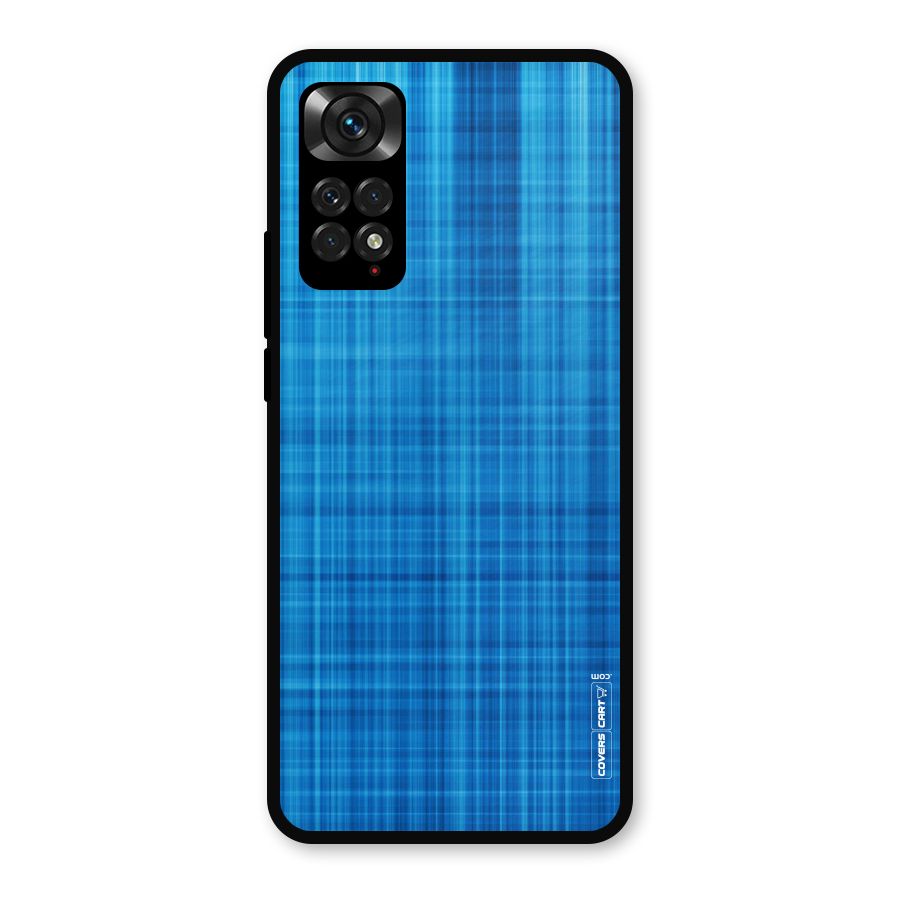 Stripe Blue Abstract Metal Back Case for Redmi Note 11s