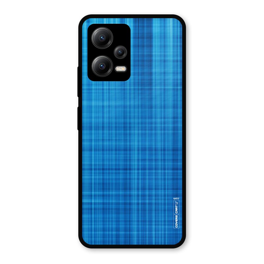 Stripe Blue Abstract Metal Back Case for Redmi Note 12 5G