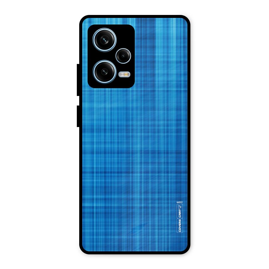 Stripe Blue Abstract Metal Back Case for Redmi Note 12 Pro