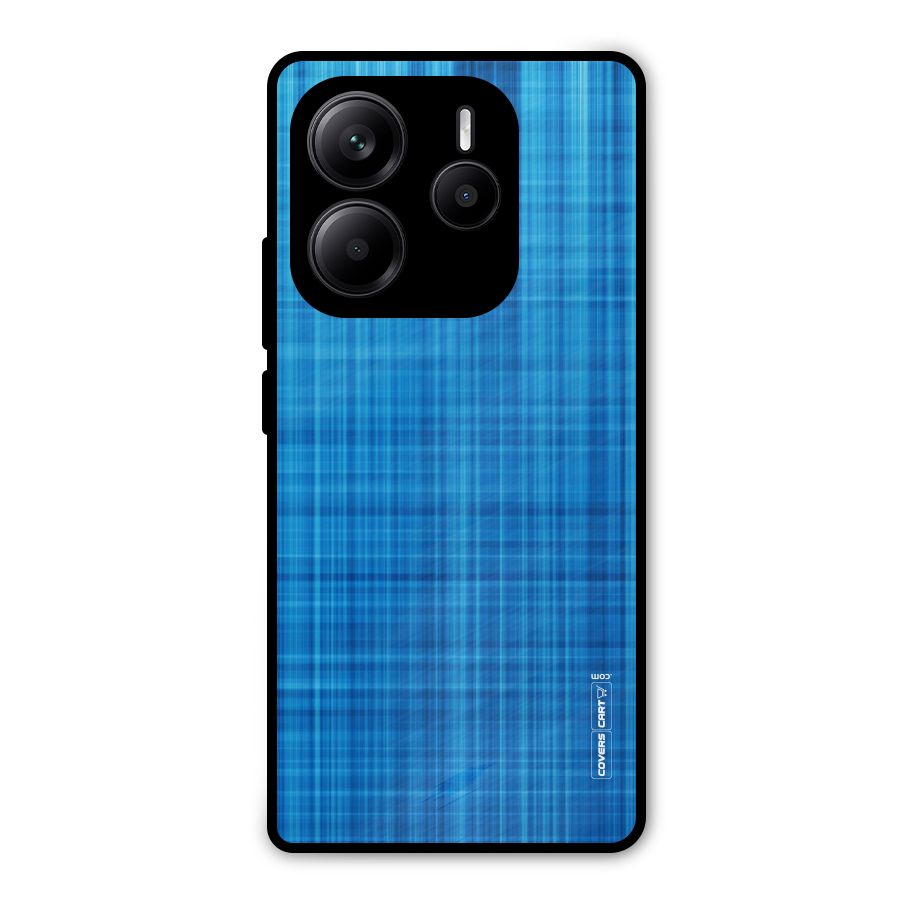 Stripe Blue Abstract Metal Back Case for Redmi Note 14 5G