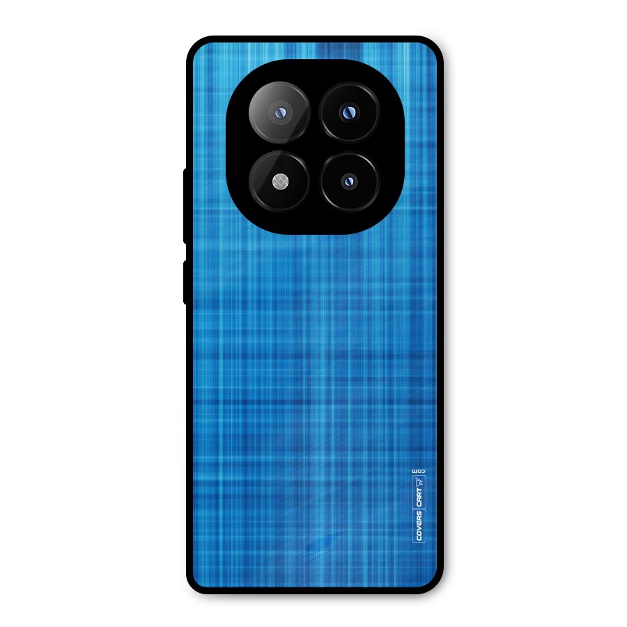 Stripe Blue Abstract Metal Back Case for Redmi Note 14 Pro Plus 5G
