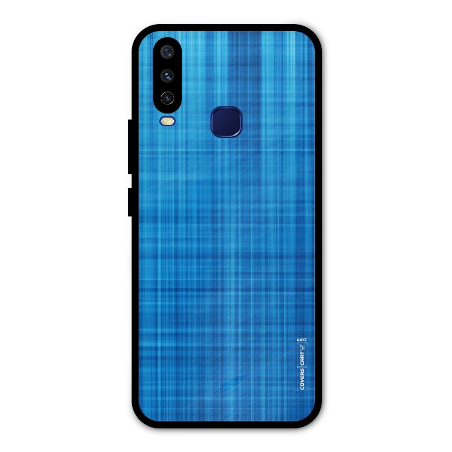 Stripe Blue Abstract Metal Back Case for Vivo V17