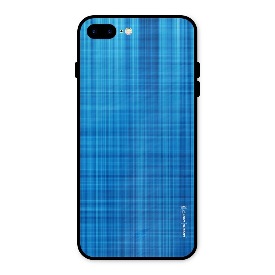 Stripe Blue Abstract Metal Back Case for iPhone 7 Plus