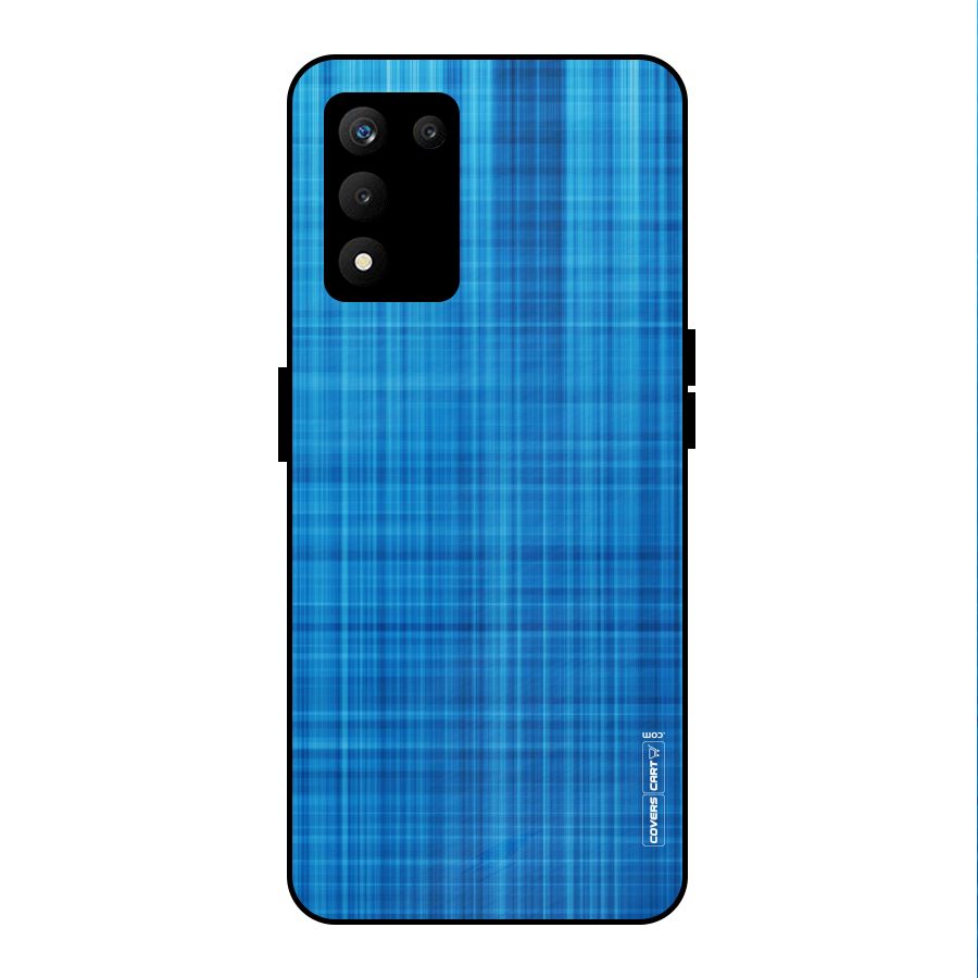 Stripe Blue Abstract Metal Back Case for realme 9 5G SE
