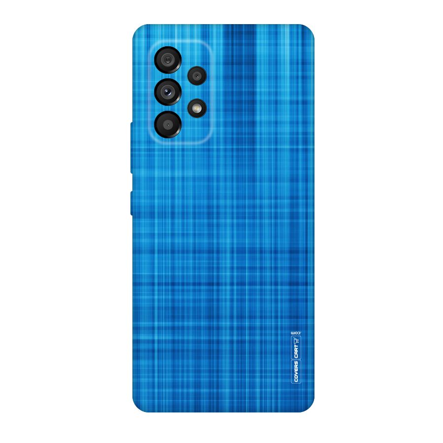 Stripe Blue Abstract Original Polycarbonate Back Case for Galaxy A53 5G