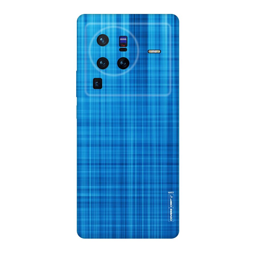 Stripe Blue Abstract Original Polycarbonate Back Case for Vivo X80