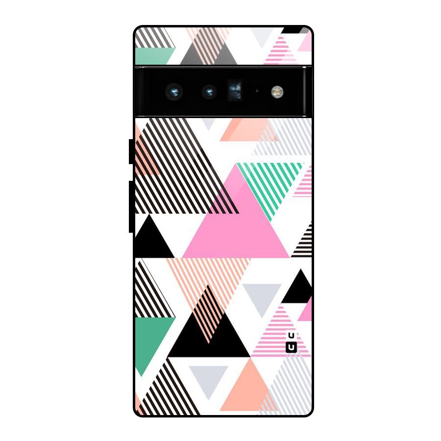 Stripes Abstract Colors Glass Back Case for Google Pixel 6 Pro