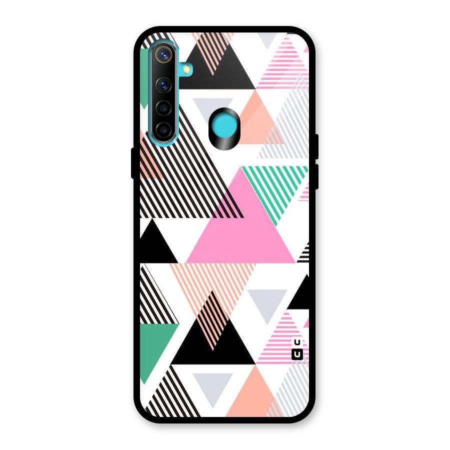 Stripes Abstract Colors Glass Back Case for Realme Narzo 10