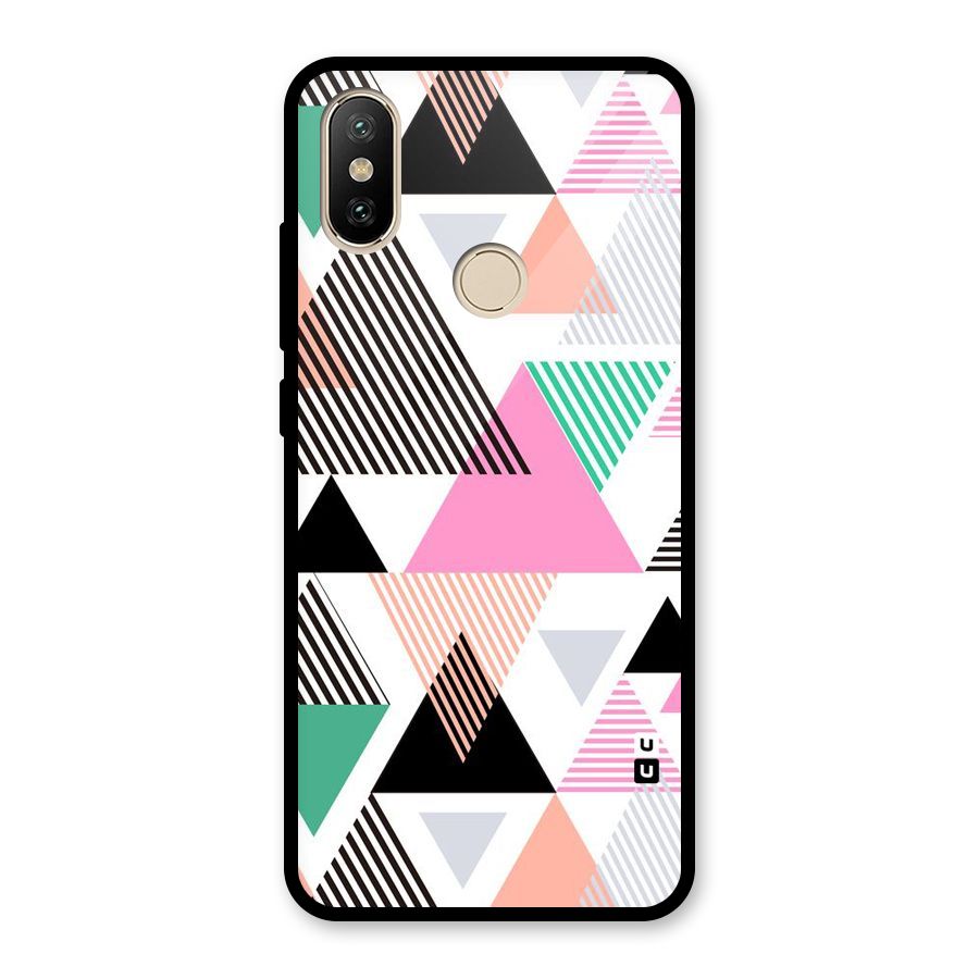 Stripes Abstract Colors Glass Back Case for Redmi A2