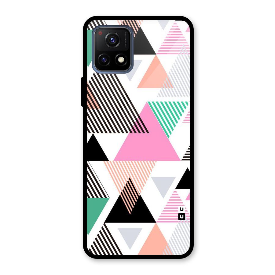 Stripes Abstract Colors Glass Back Case for Vivo Y72 5G