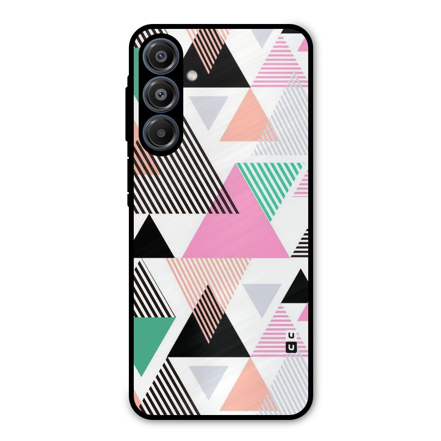 Stripes Abstract Colors Metal Back Case for Galaxy A16 5G