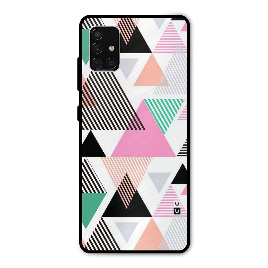 Stripes Abstract Colors Metal Back Case for Galaxy A51