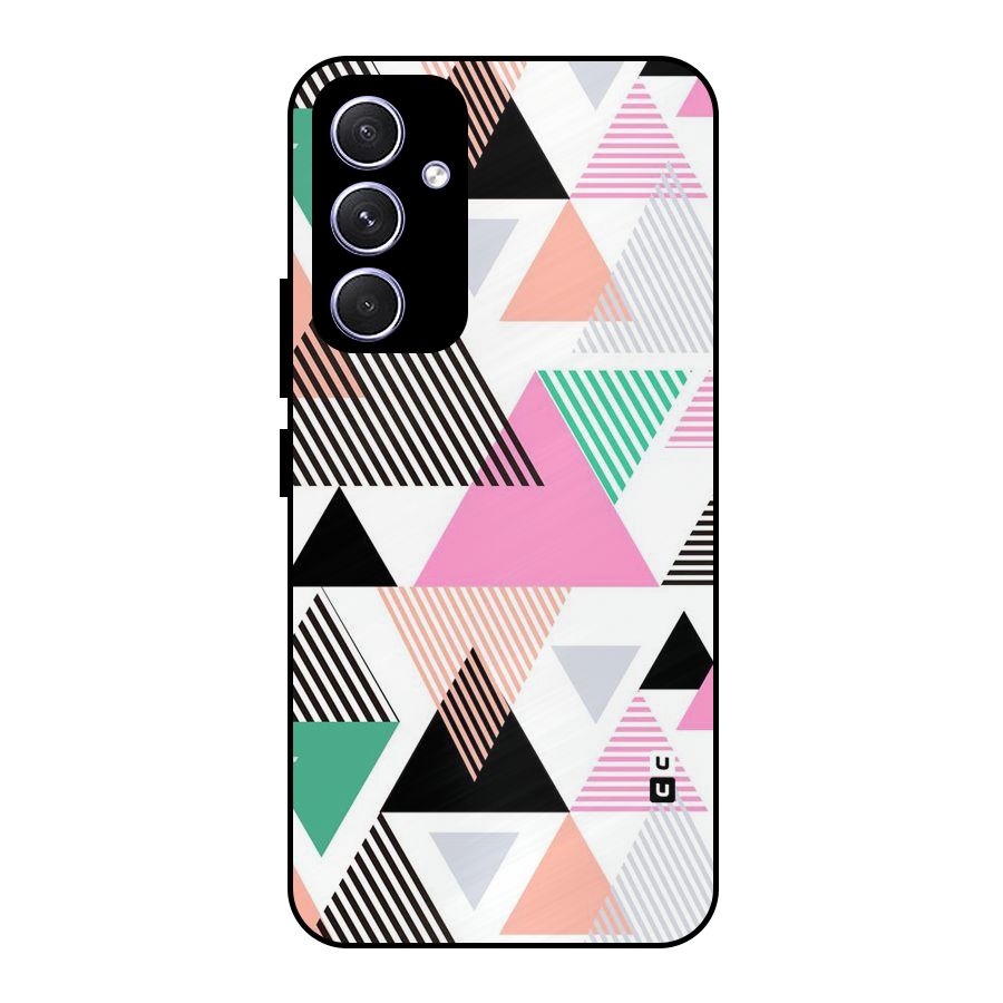 Stripes Abstract Colors Metal Back Case for Galaxy A54