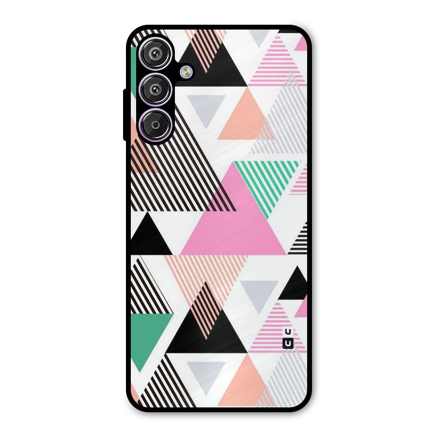 Stripes Abstract Colors Metal Back Case for Galaxy F15
