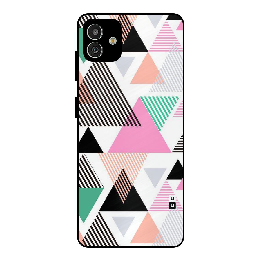 Stripes Abstract Colors Metal Back Case for Galaxy M13 5G