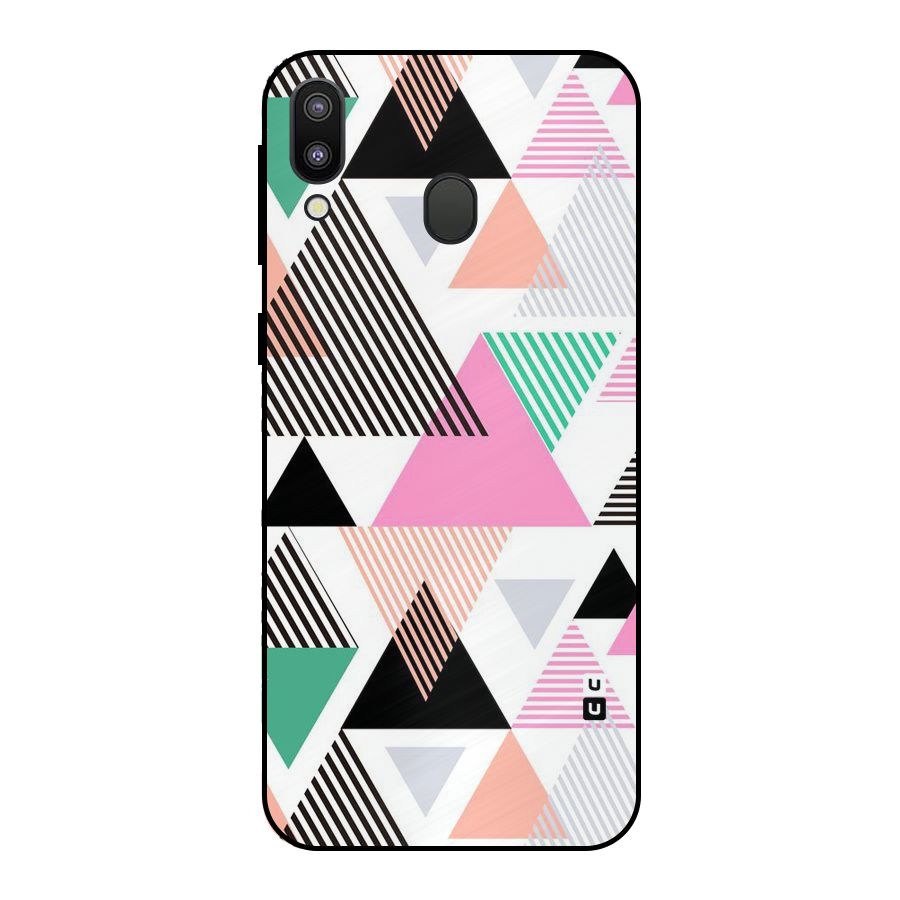 Stripes Abstract Colors Metal Back Case for Galaxy M20
