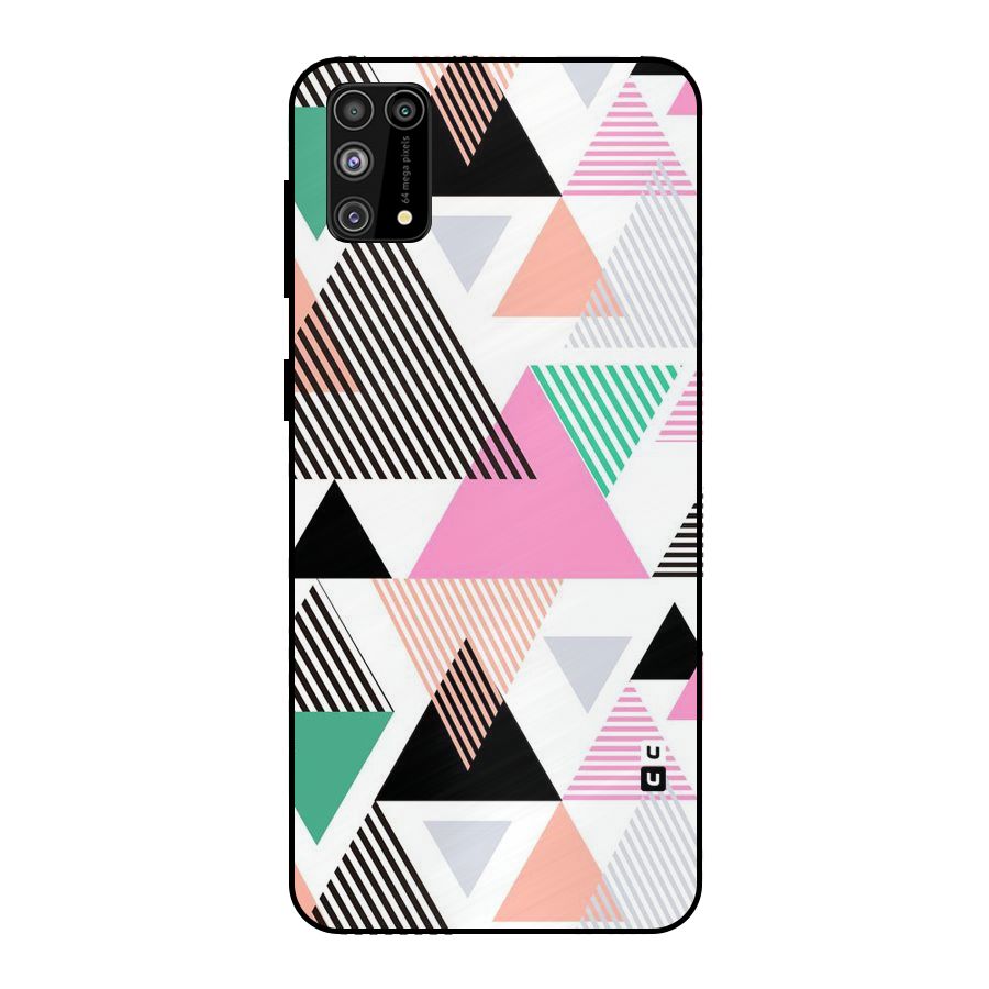 Stripes Abstract Colors Metal Back Case for Galaxy M31
