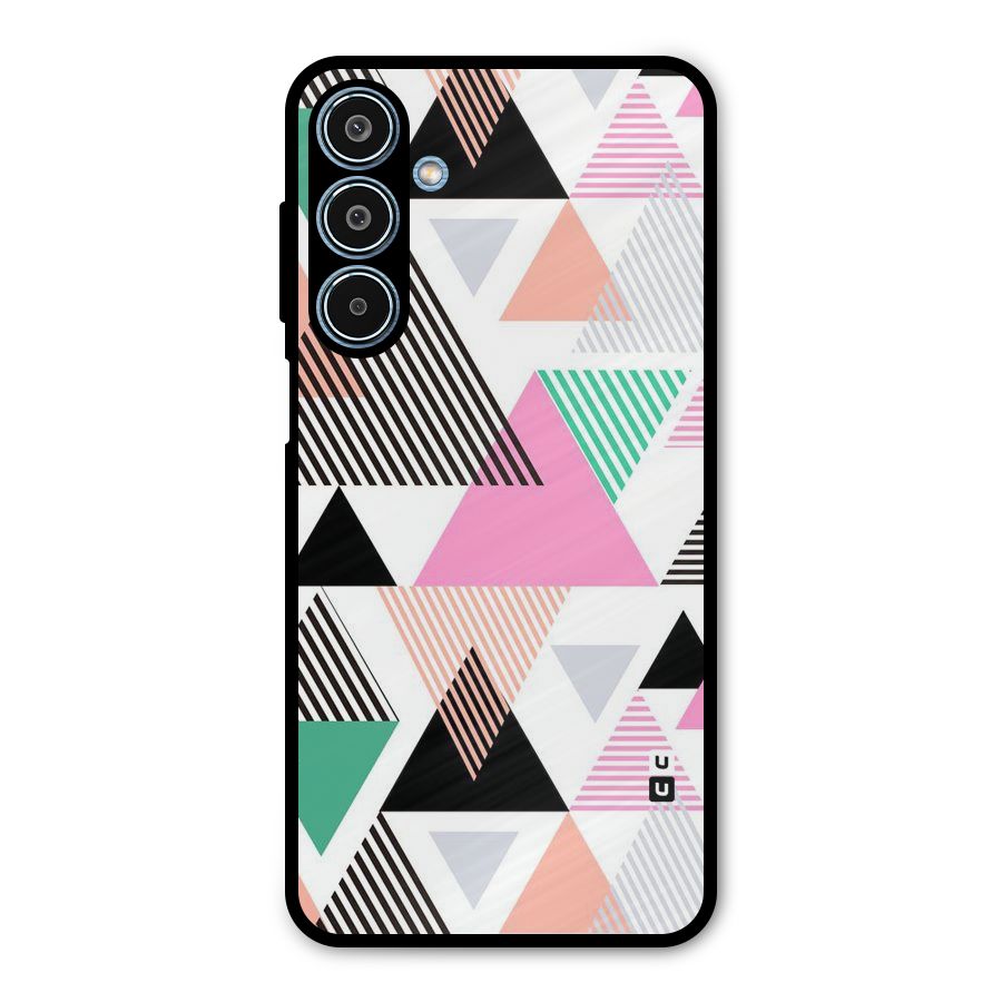 Stripes Abstract Colors Metal Back Case for Galaxy M35