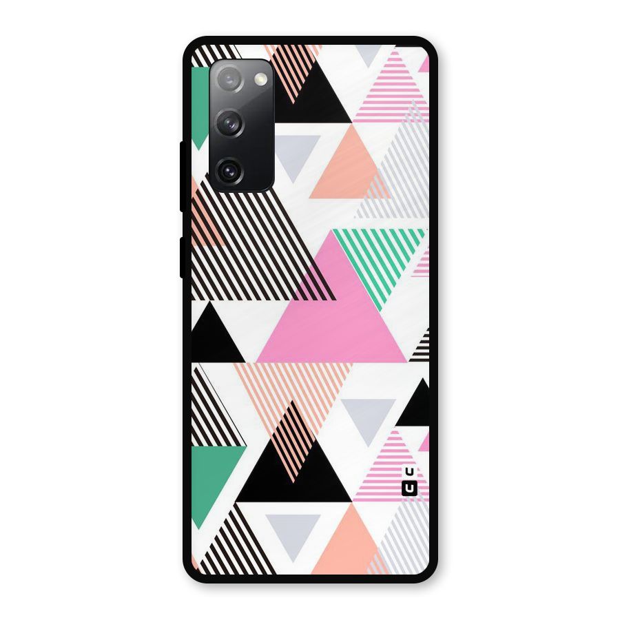 Stripes Abstract Colors Metal Back Case for Galaxy S20 FE