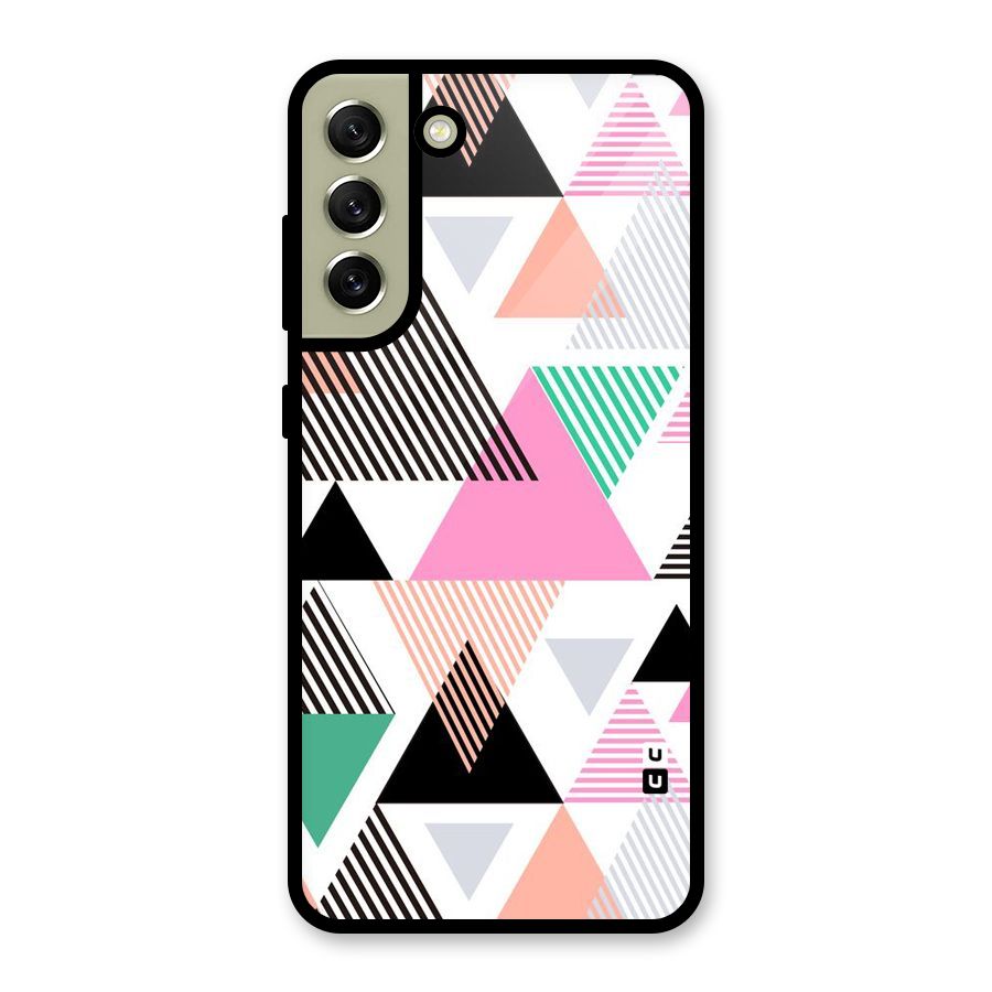Stripes Abstract Colors Metal Back Case for Galaxy S21 FE 5G (2023)