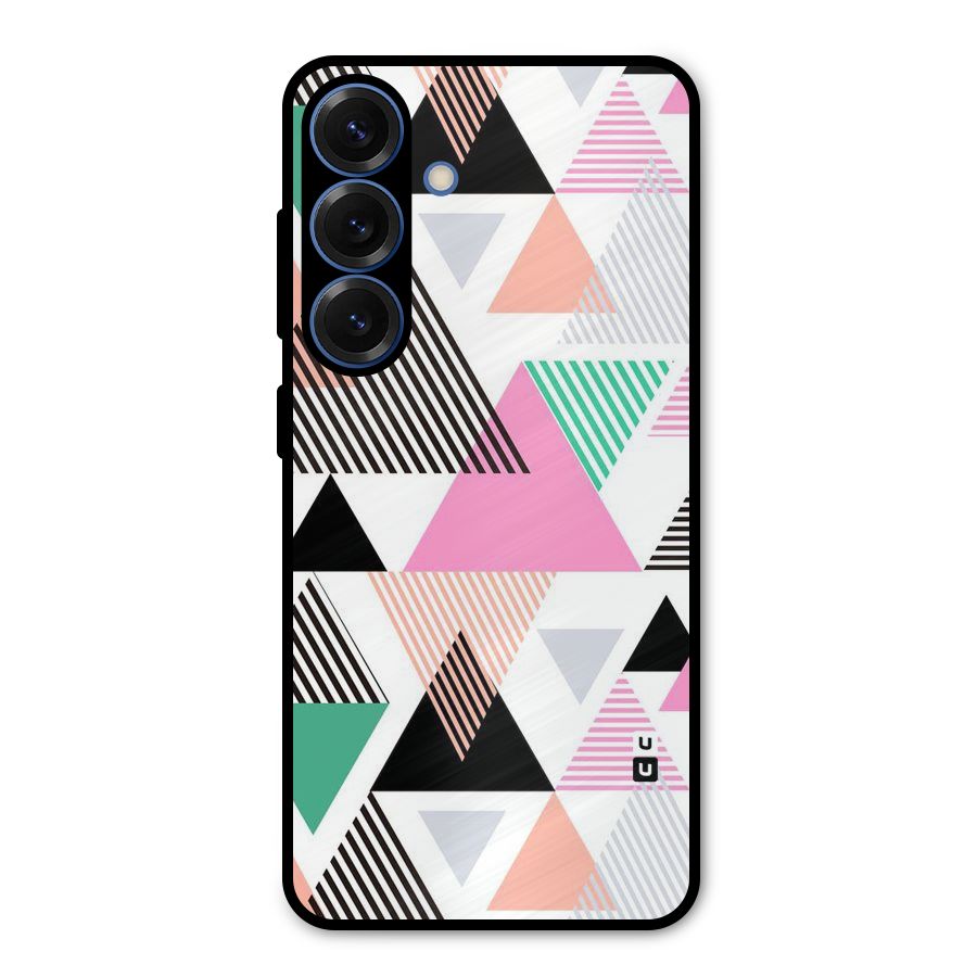 Stripes Abstract Colors Metal Back Case for Galaxy S25
