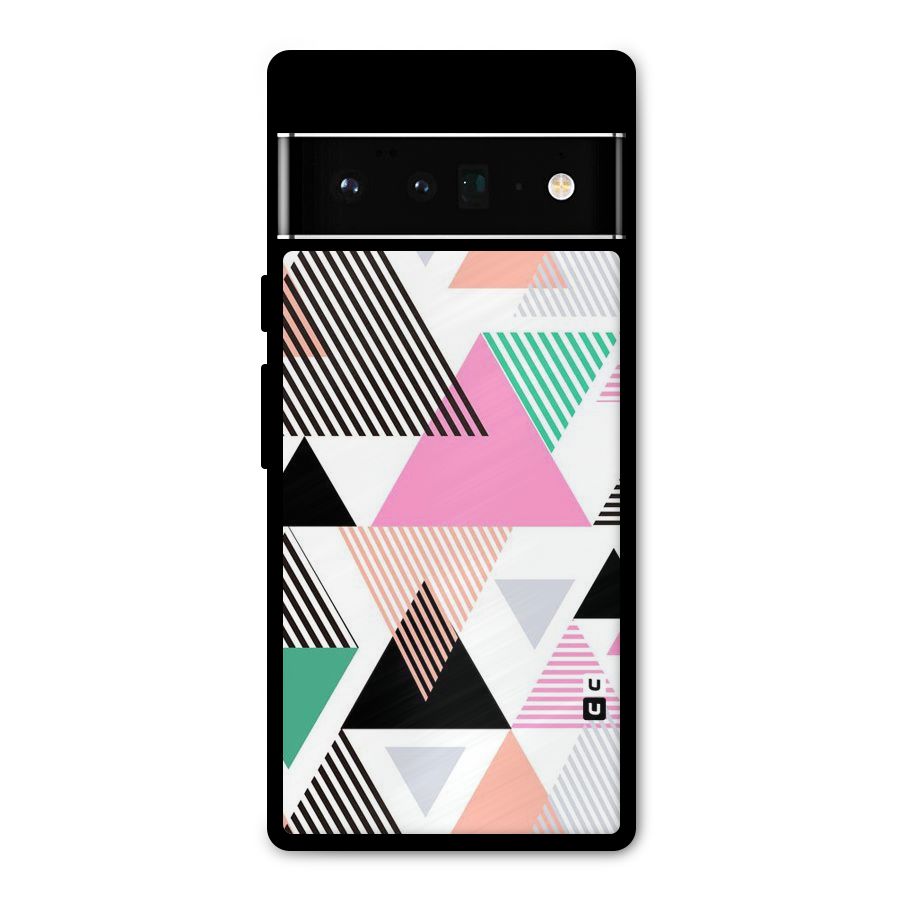 Stripes Abstract Colors Metal Back Case for Google Pixel 6 Pro