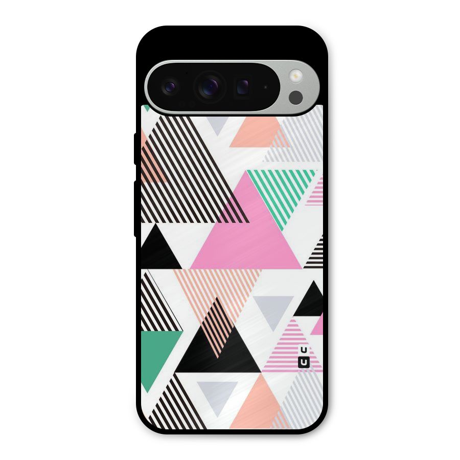 Stripes Abstract Colors Metal Back Case for Google Pixel 9 Pro XL