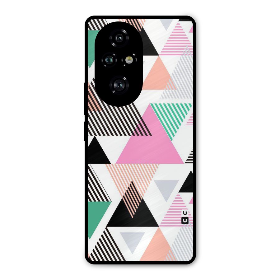 Stripes Abstract Colors Metal Back Case for Honor 200 Pro