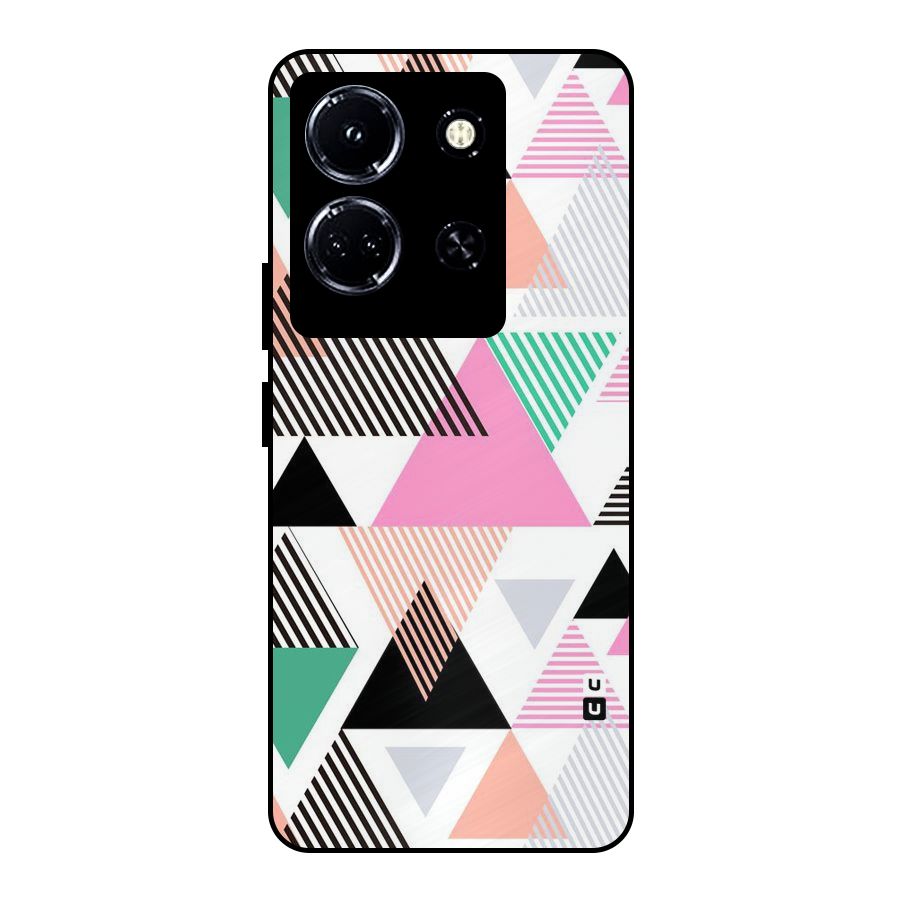 Stripes Abstract Colors Metal Back Case for Infinix Note 30 5G