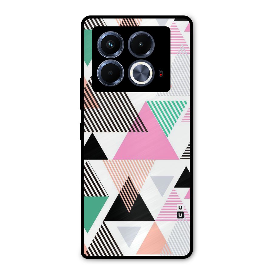 Stripes Abstract Colors Metal Back Case for Infinix Note 40 5G