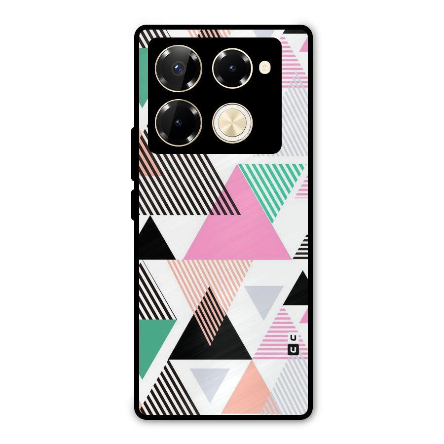 Stripes Abstract Colors Metal Back Case for Infinix Note 40 Pro Plus